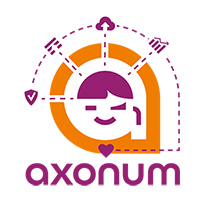 LOGO AXONUM : Les humains.es au coeur,<br />
le numérique en support - Gaelle Mourad Expert Comptable Nantes